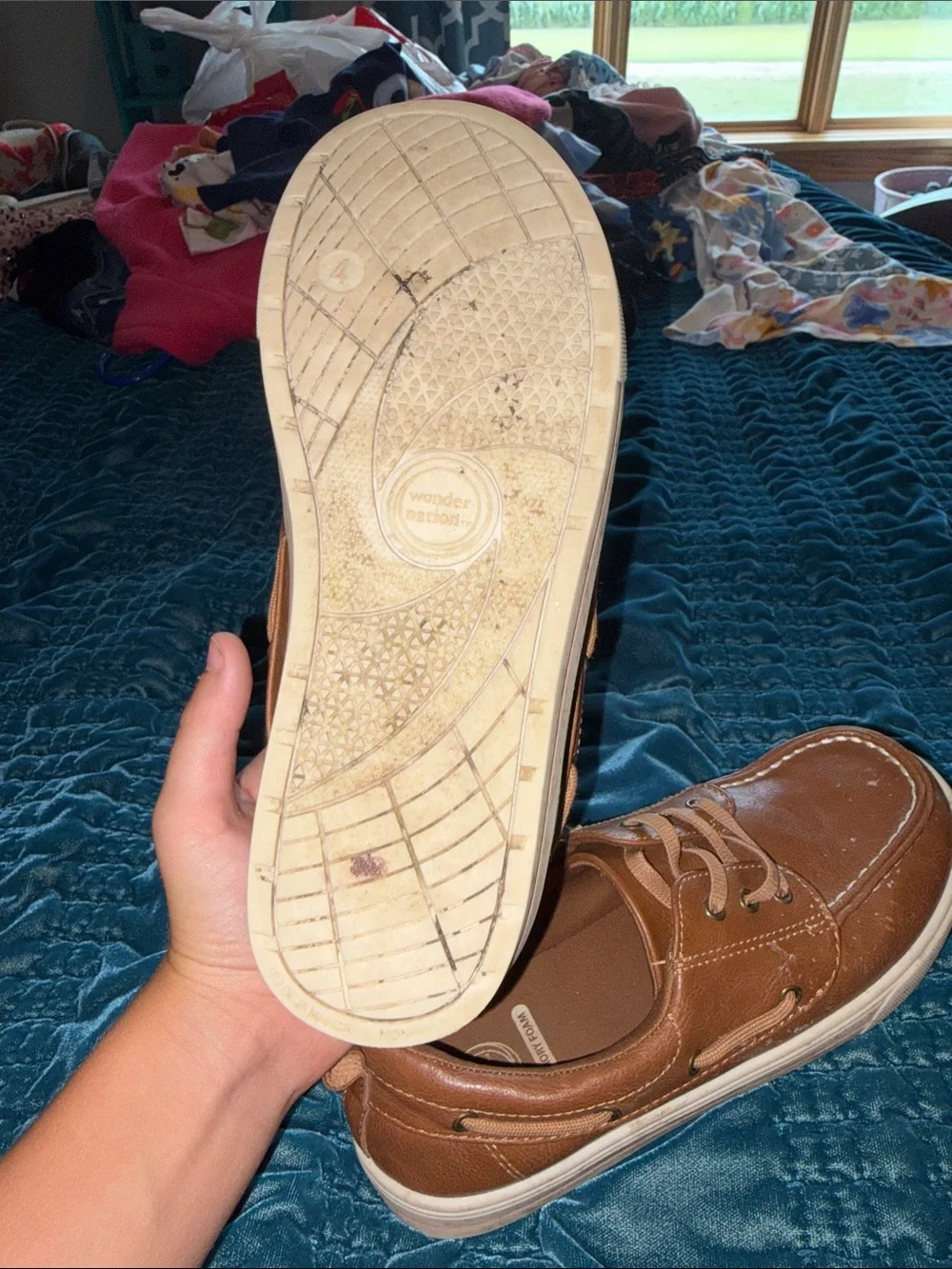 wonder nation Brown Kids Lace-Up Dress Shoes